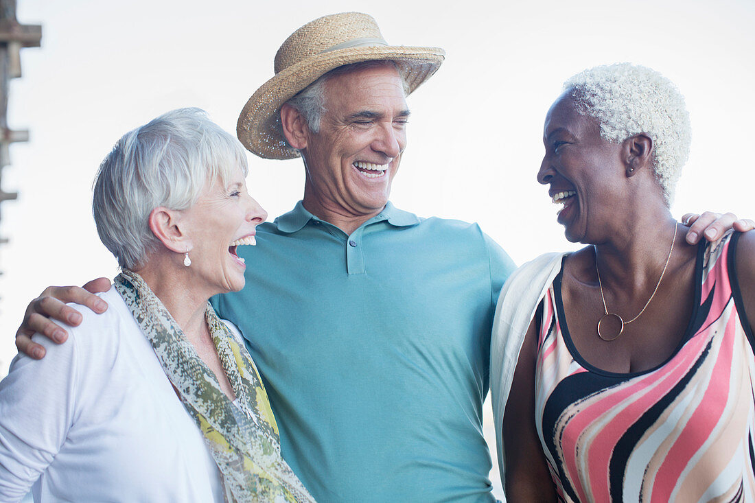 Senior friends laughing