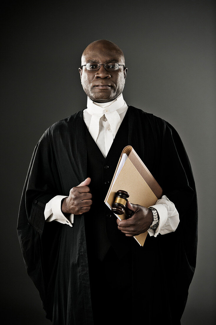 Portrait of confident judge
