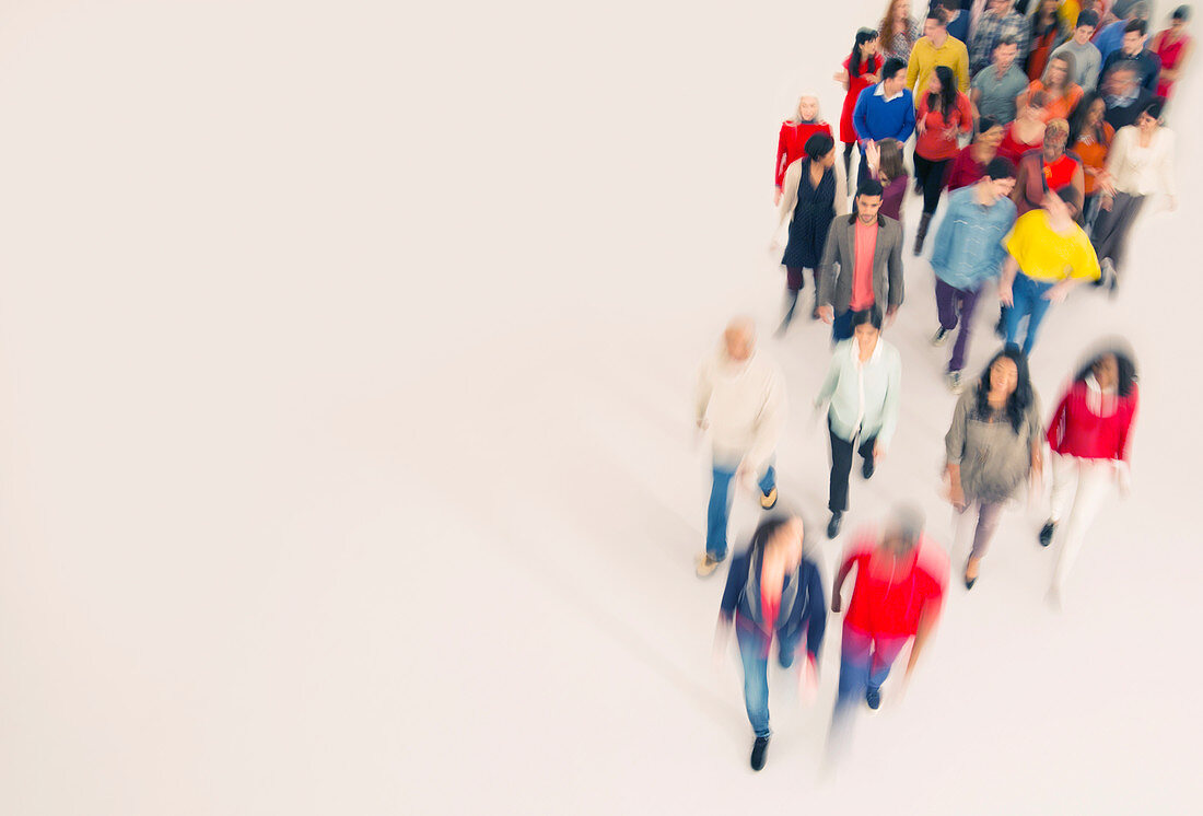 Crowd walking