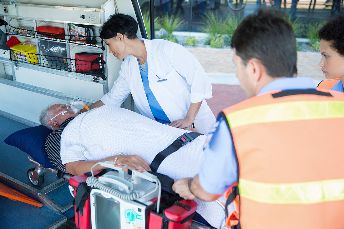 Doctor examining patient