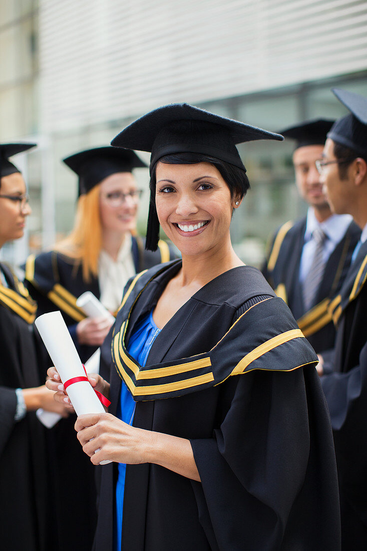 Student in cap and gown