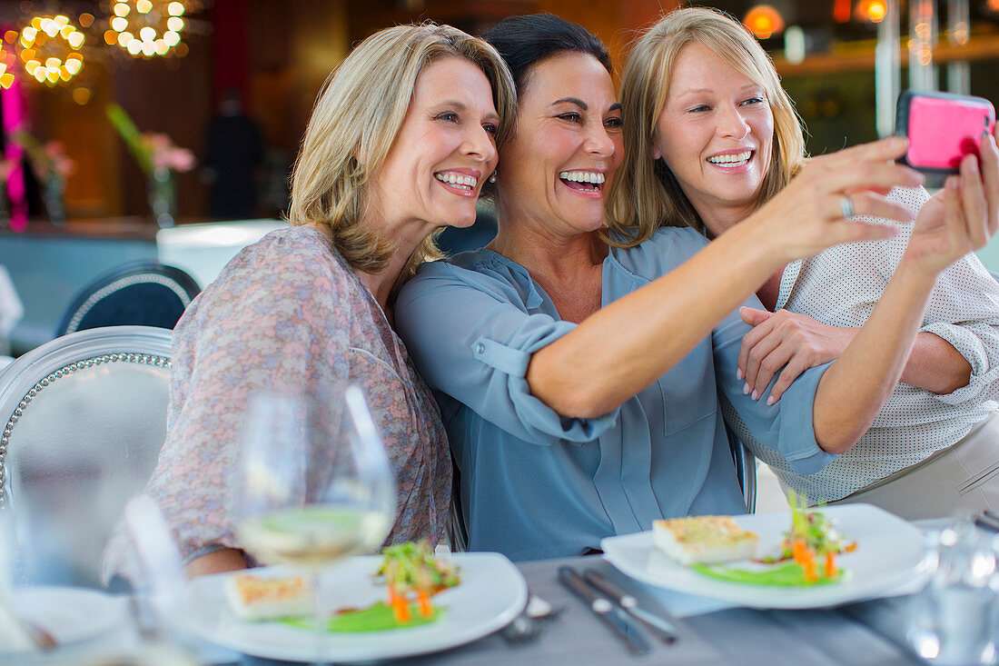 Female friends taking selfie