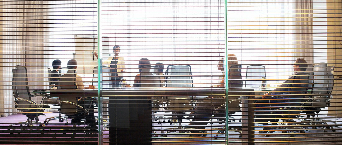 Business people watching presentation
