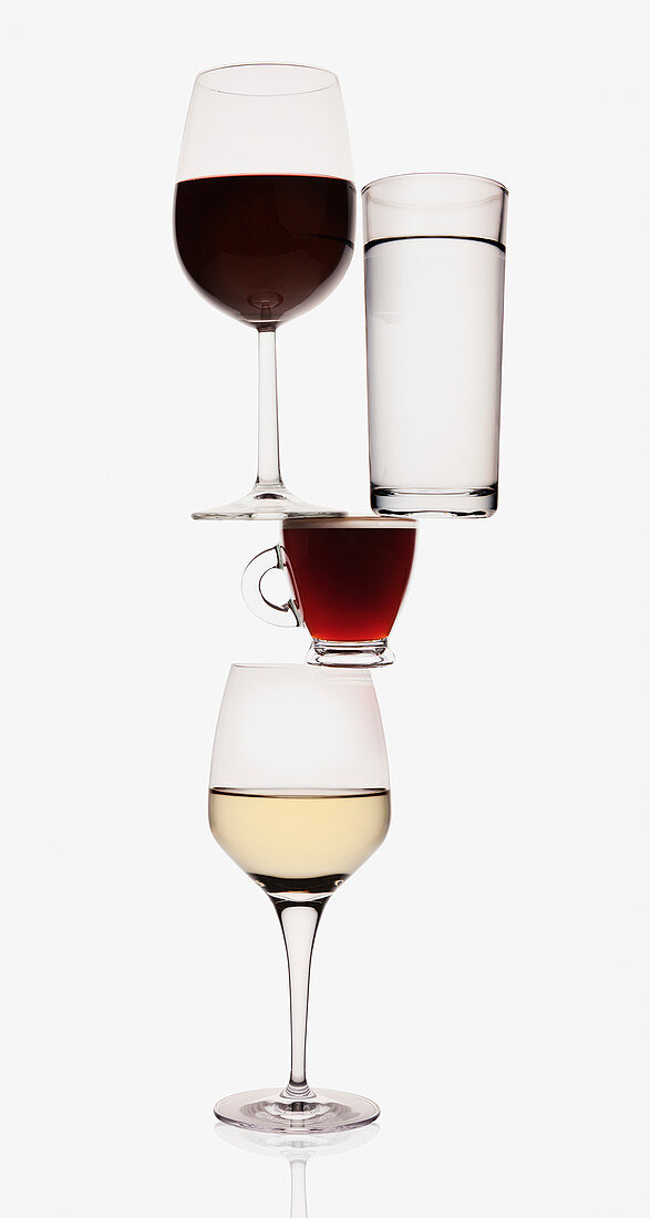 Wine, water and espresso glasses