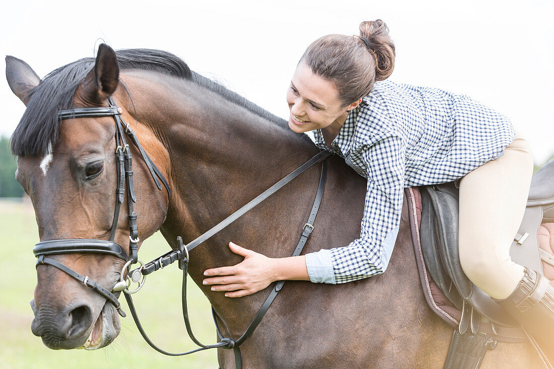 Woman horseback riding