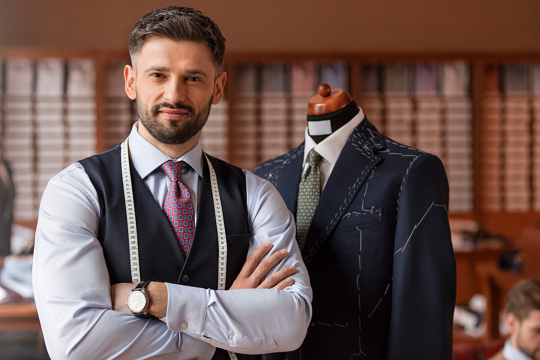 Portrait confident tailor