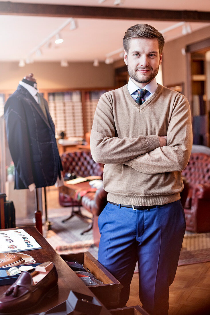 Portrait confident tailor