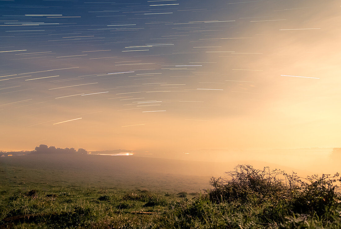 Star trails, Denmark