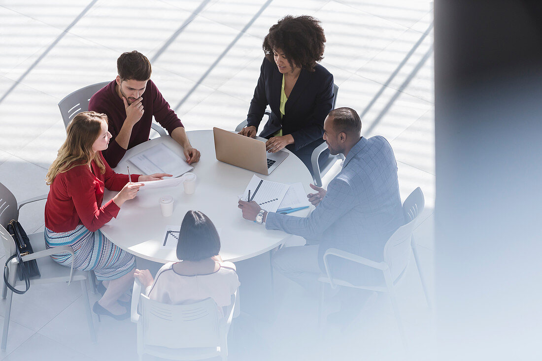 Business people planning, meeting at table