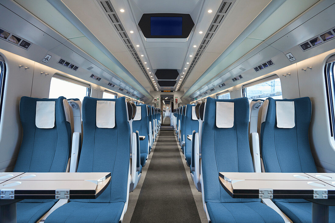 Seats in empty train