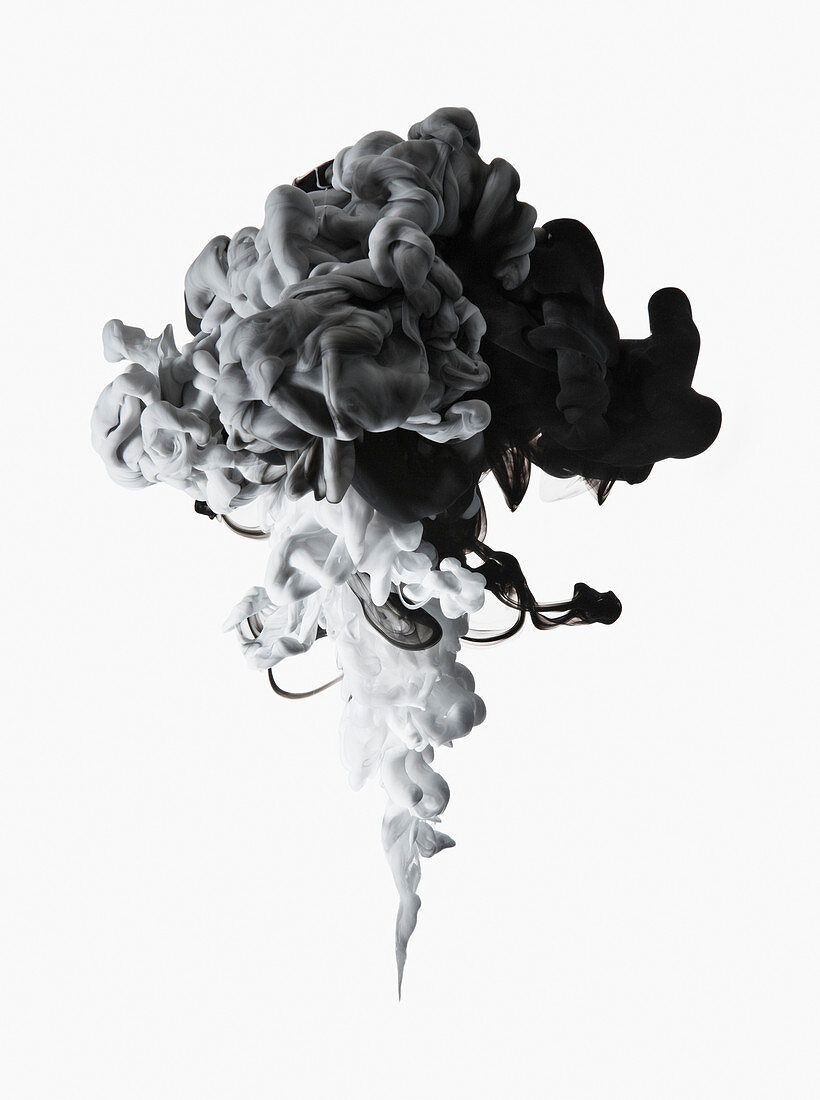 Black, white and gray ink formation