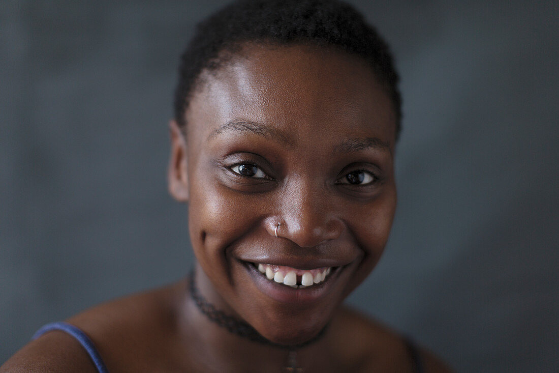 Portrait smiling woman