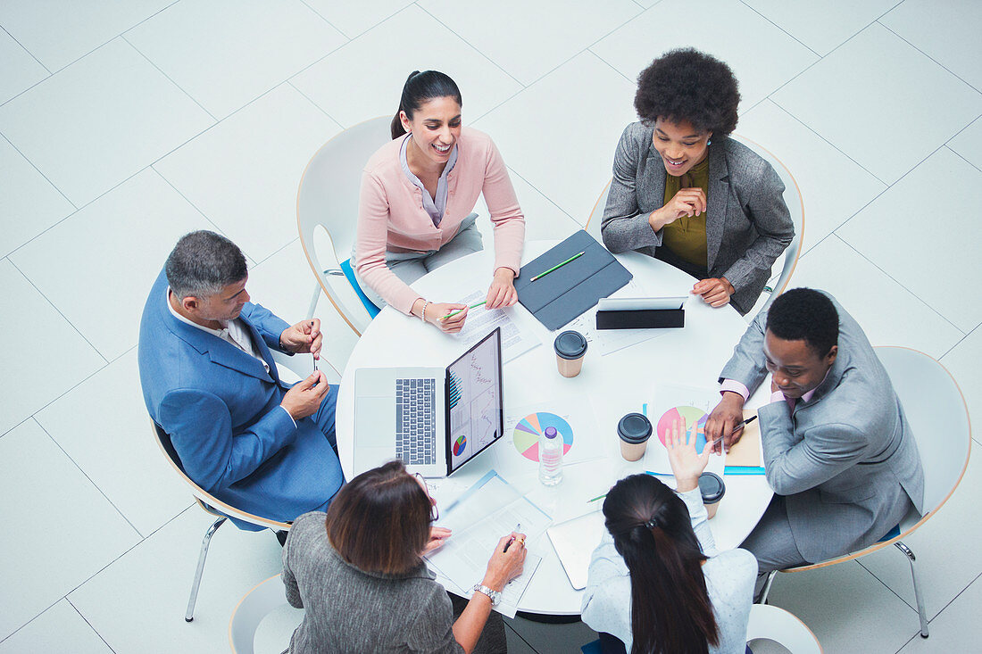 Business people meeting at round table