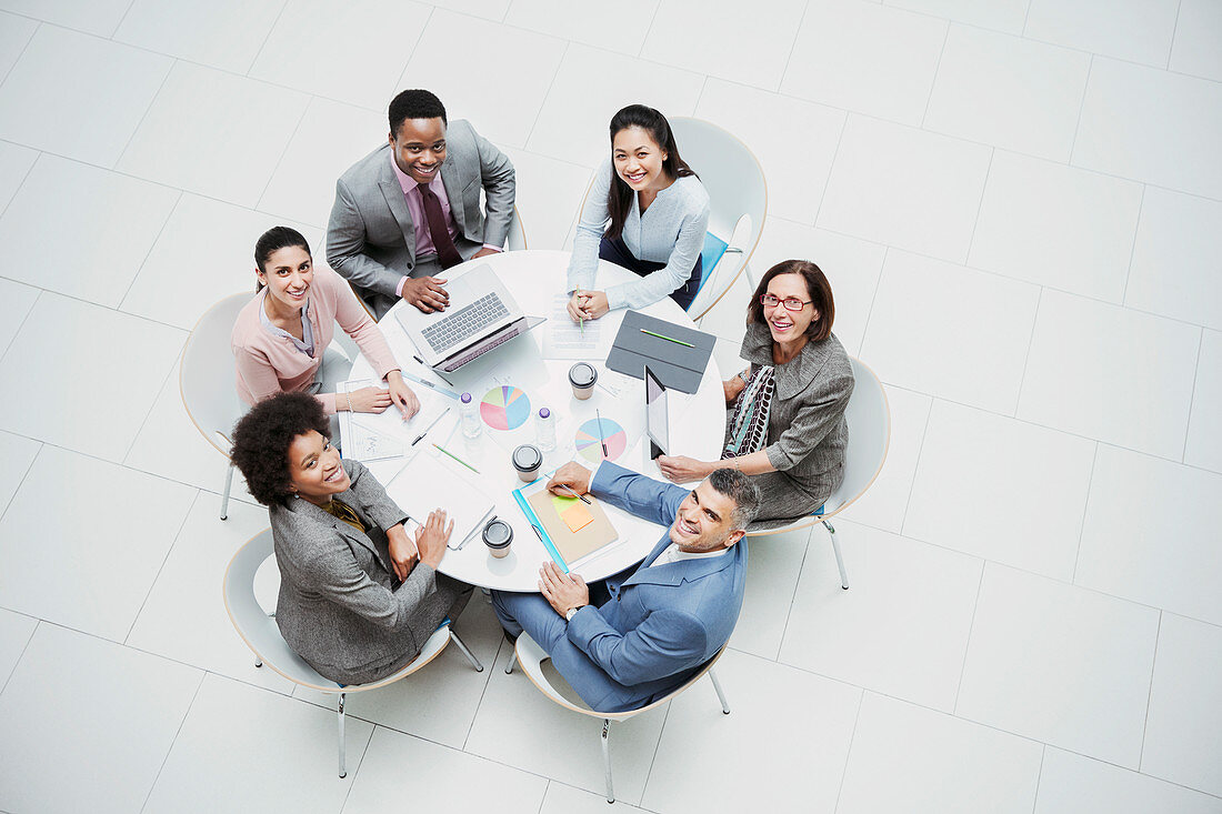 Business people meeting at round table