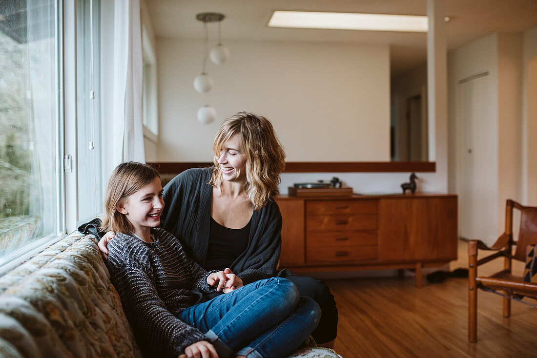 Mother and daughter bonding