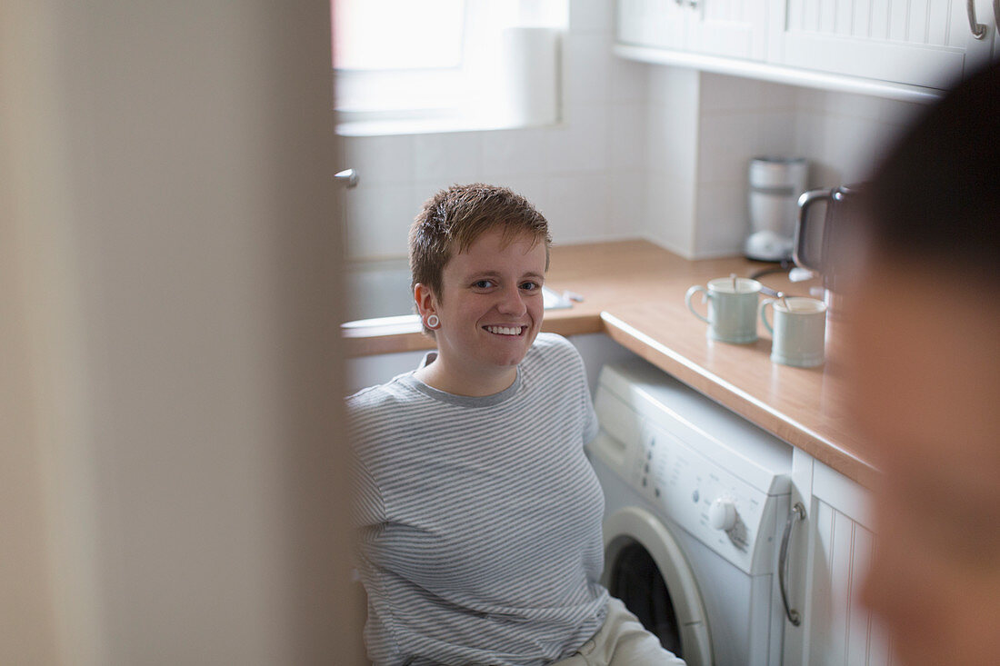 Portrait woman in wheelchair