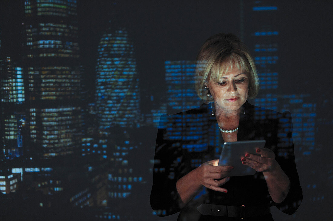 Businesswoman using digital tablet