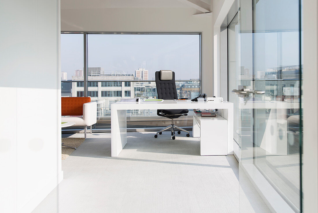 Sunny, modern, urban office