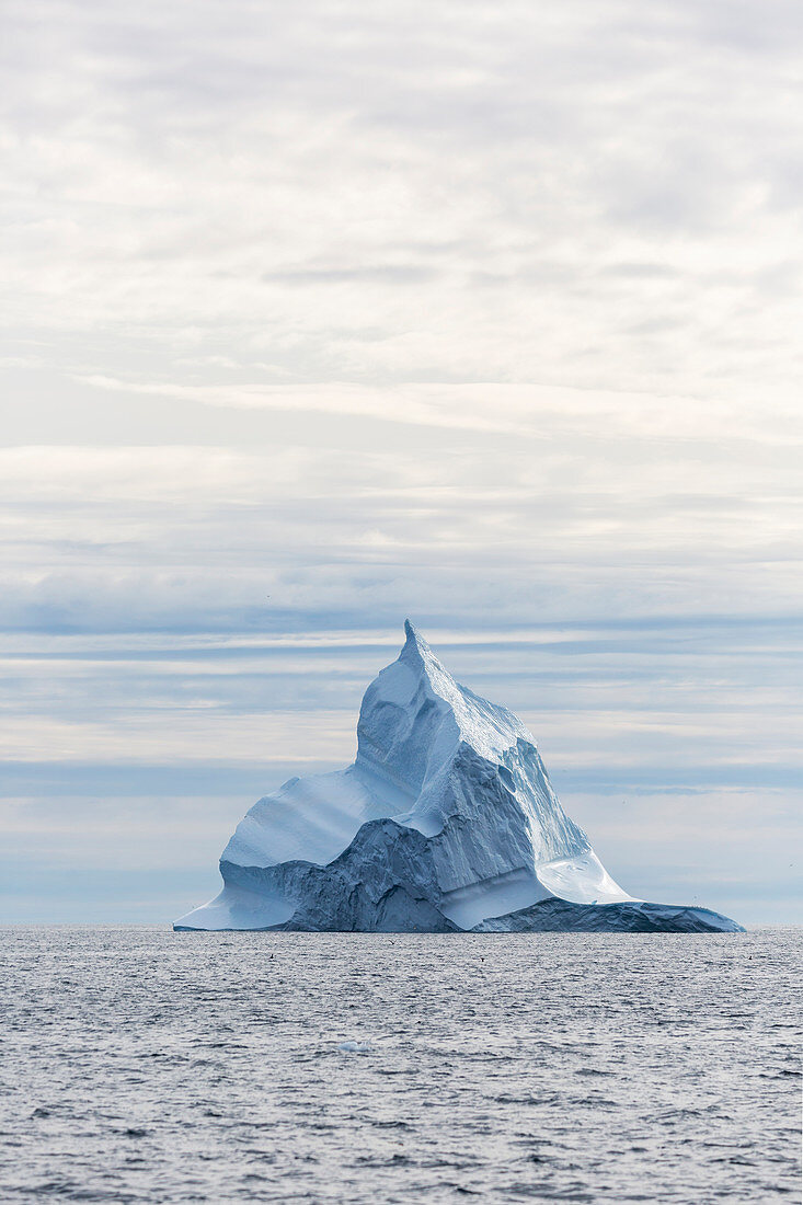 Majestic iceberg formation above Atlantic Ocean Greenland