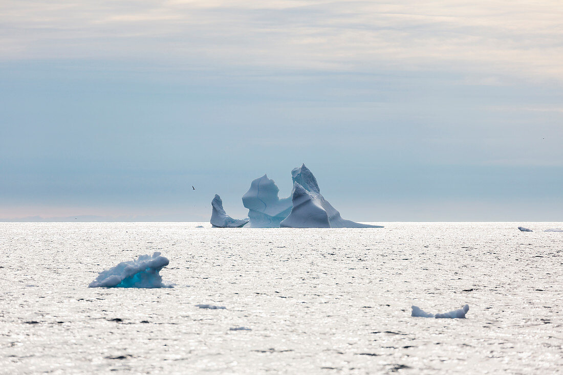Iceberg formation on Atlantic Ocean Greenland