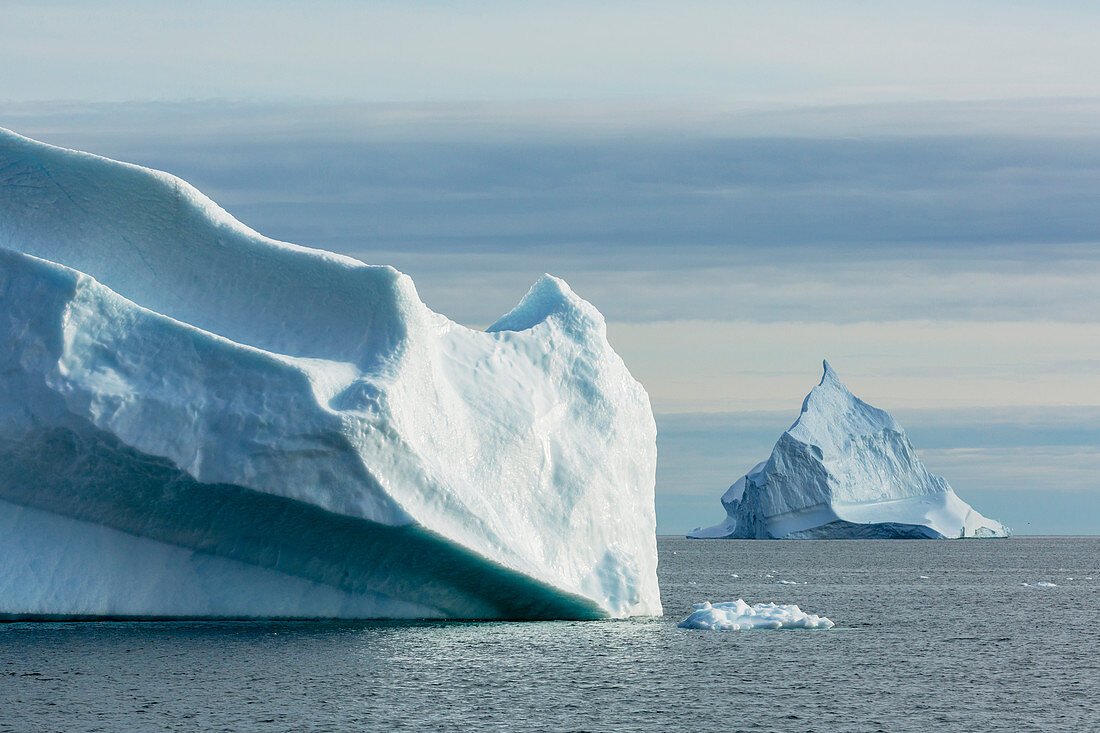 Iceberg formations on Atlantic Ocean Greenland
