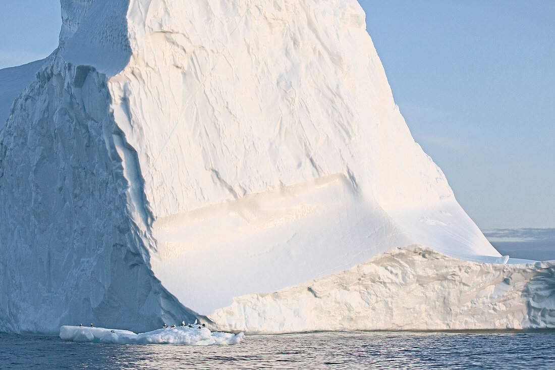 Sunny majestic iceberg formation Greenland