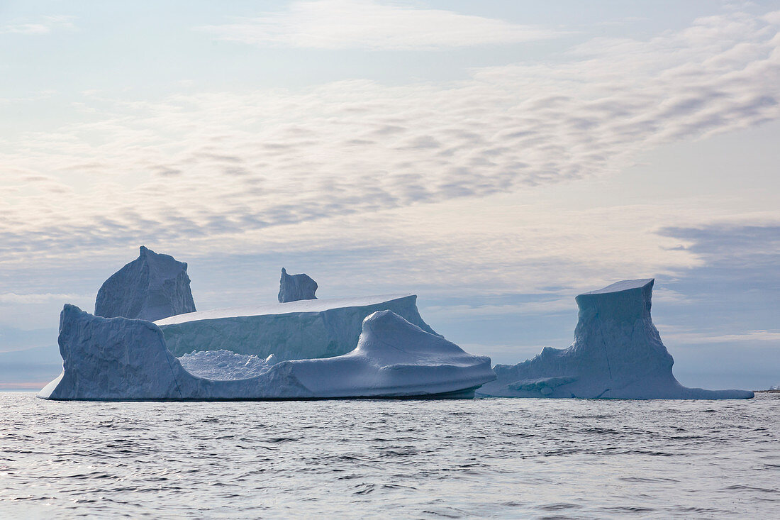 Majestic iceberg formations over Atlantic Ocean Greenland