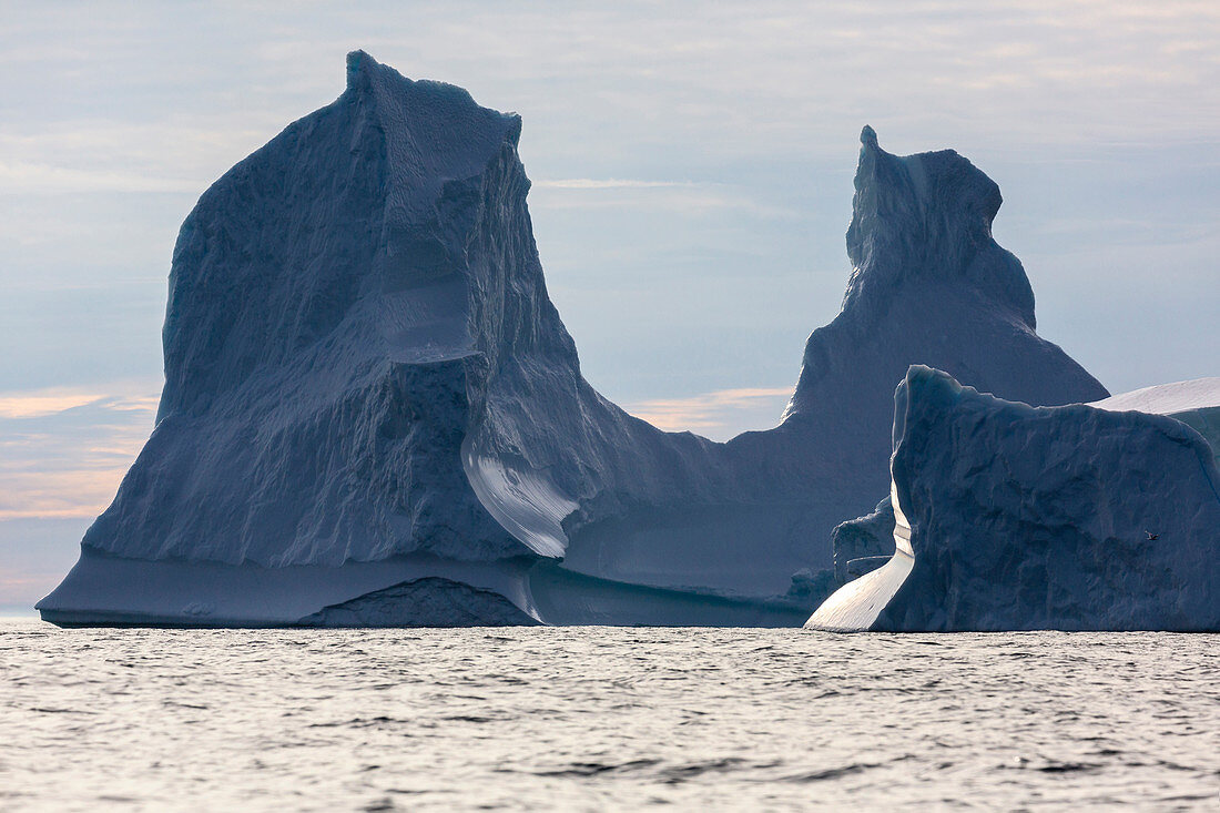 Majestic iceberg formations Atlantic Ocean Greenland