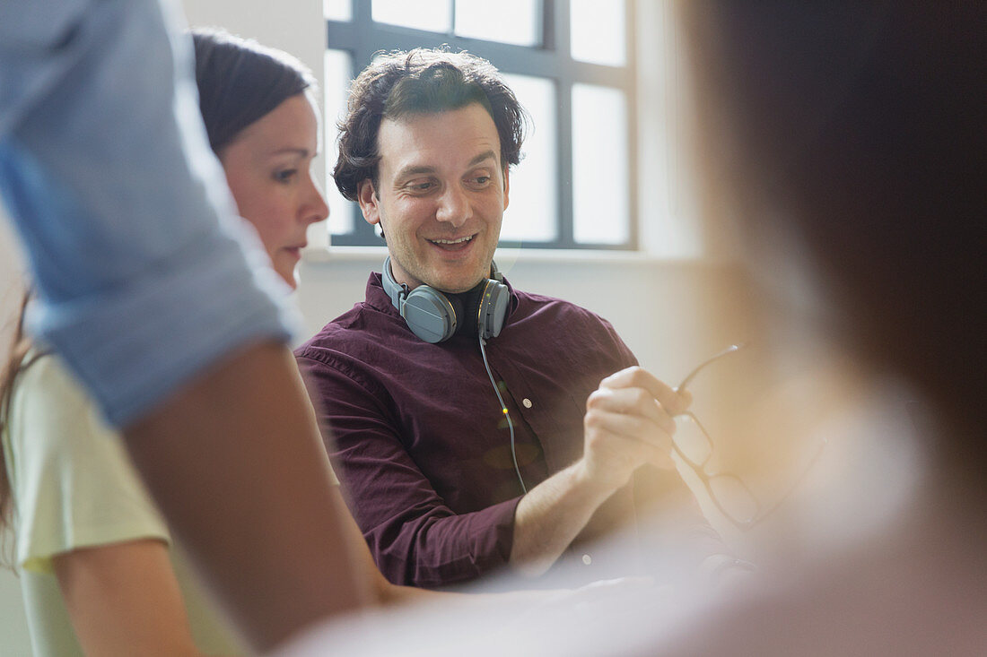 Business people talking in meeting