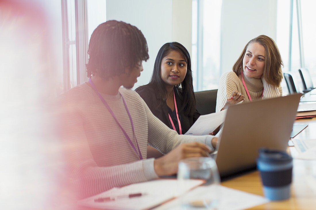 Business people talking in conference room meeting