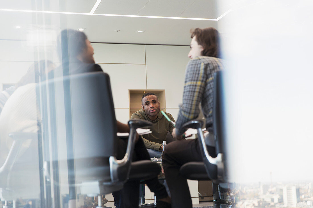 Business people talking in conference room meeting