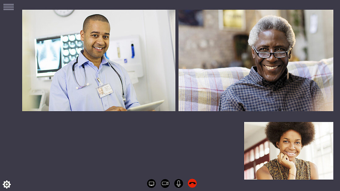 Doctor video conferencing with patients