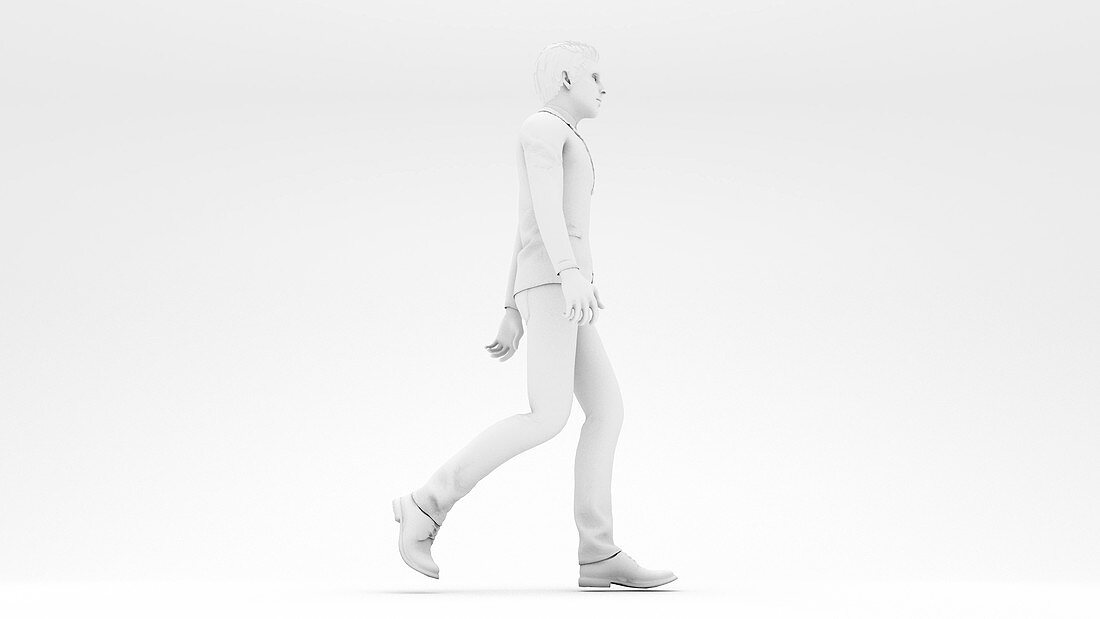Walking man, illustration