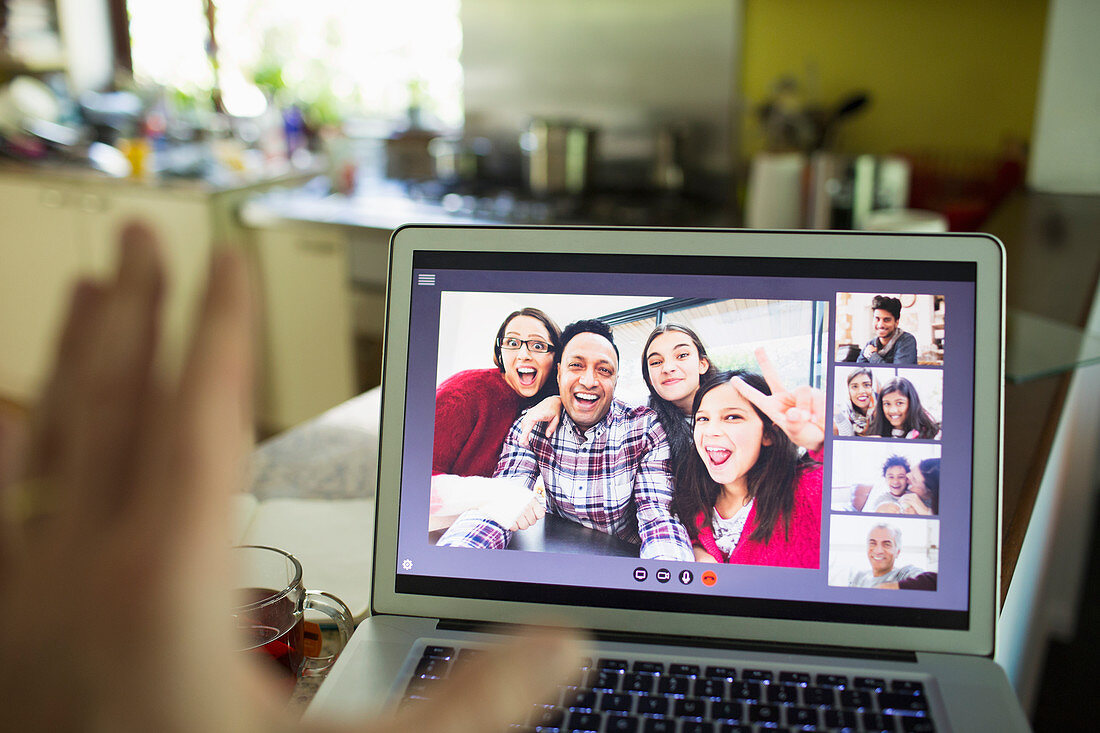 Point of view Friends video chatting