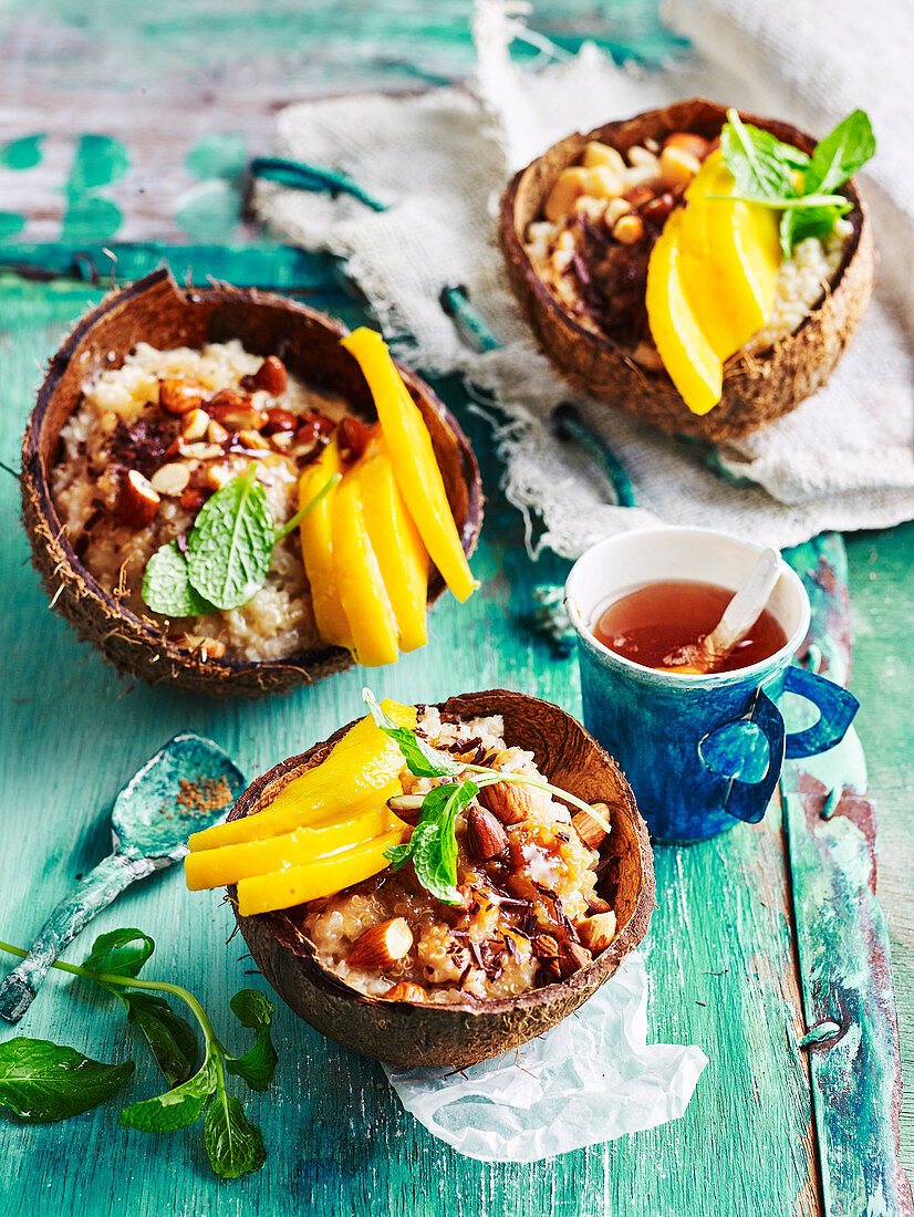 Coconut and Mango Breakfast Bowls