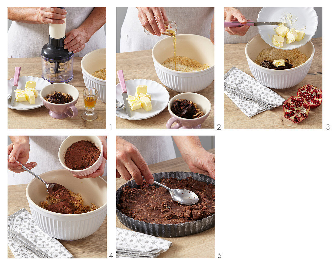 Keksboden für Schokoladenkuchen zubereiten
