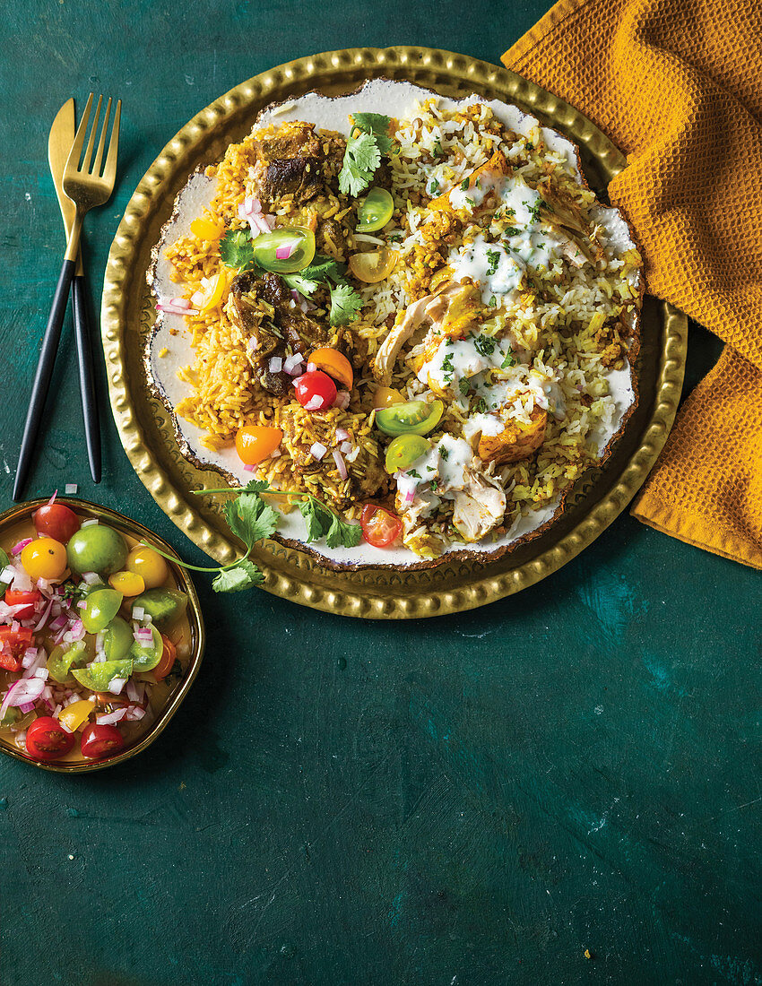 Ramadan lamb akhni and chicken biryani