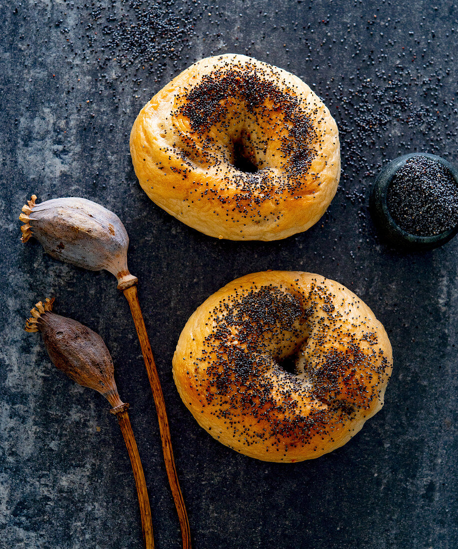 Poppy seed bagels