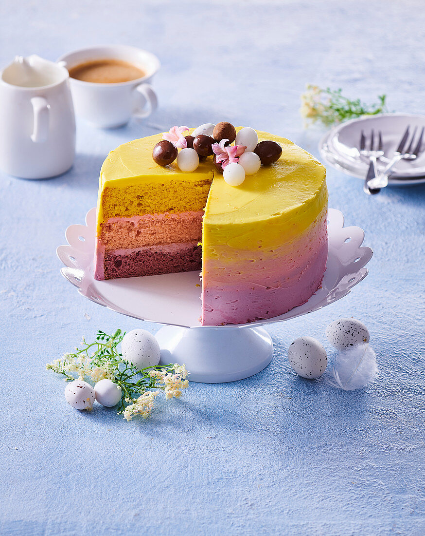 Easter rainbow cake