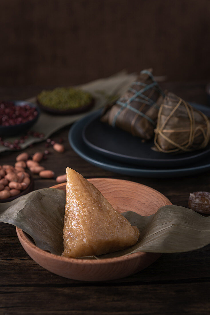 Traditional Chinese rice dumplings called Zongzi (for the traditional Dragon boat festival)