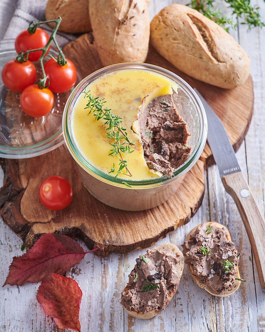 Homemade mushroom pâté