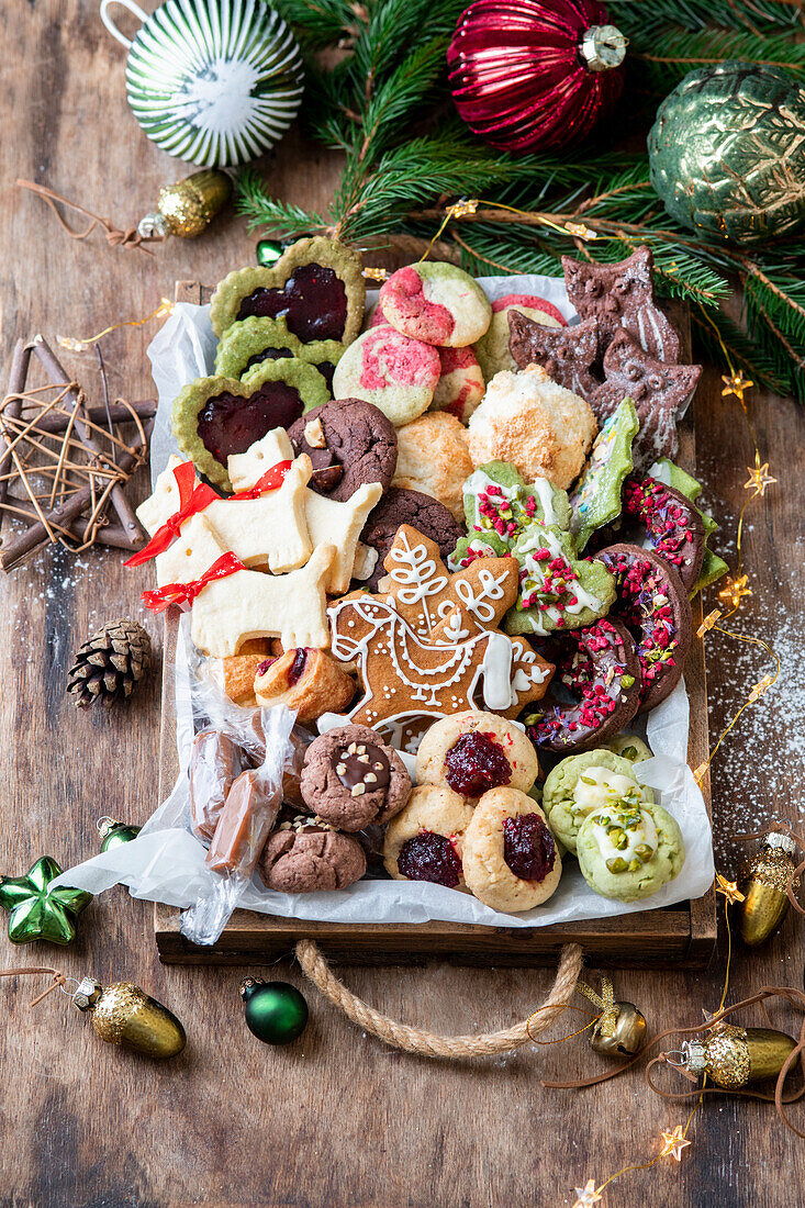 Verschiedene Weihnachtsplätzchen