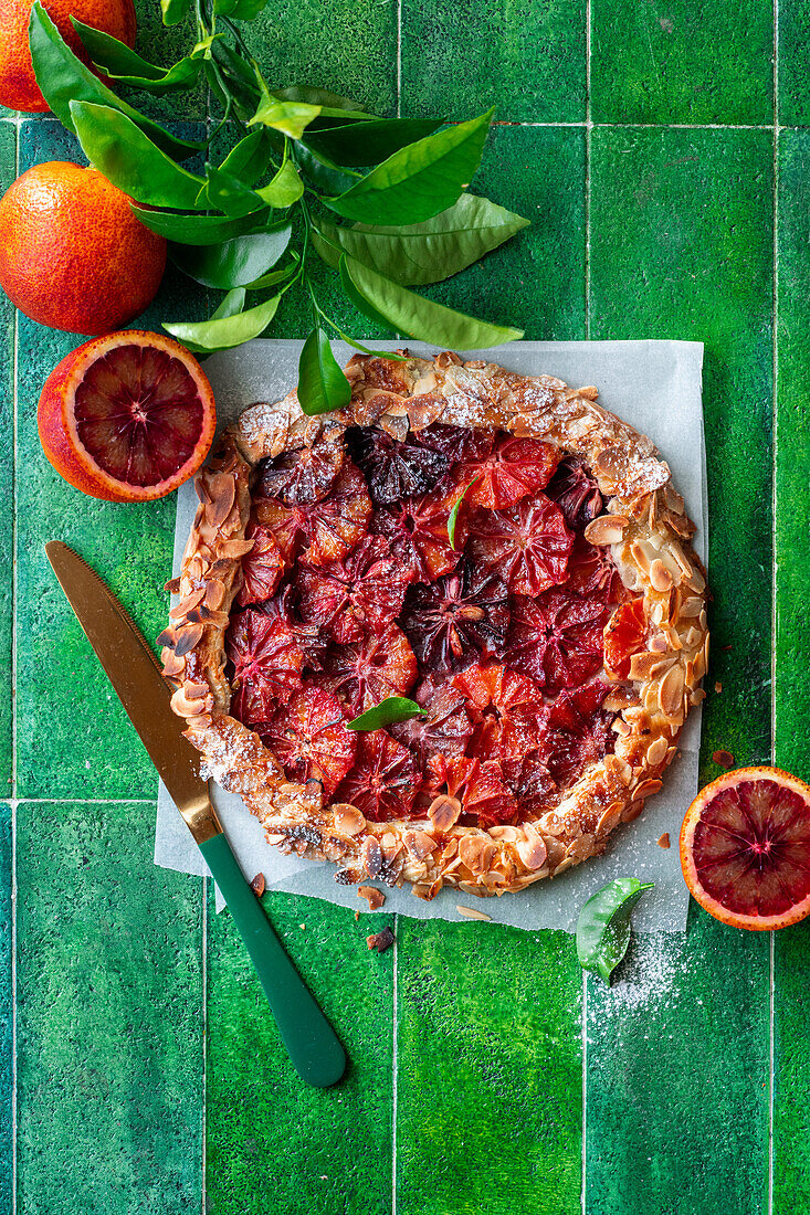 Blood orange galette