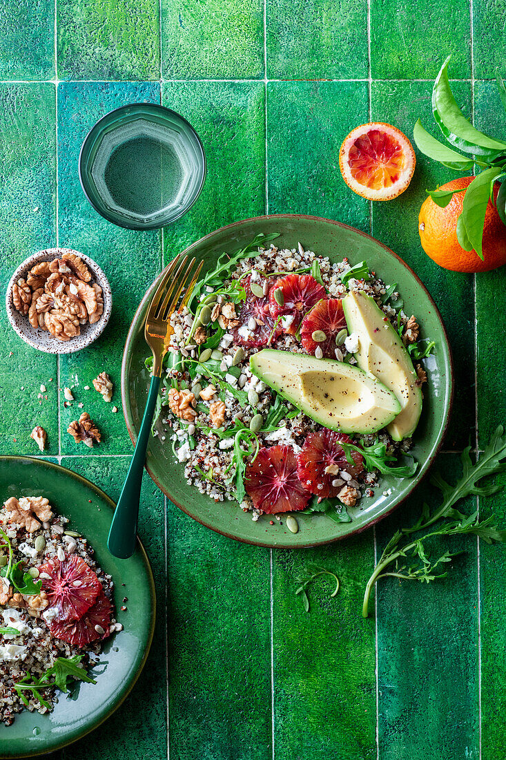 Blood orange salad with avocado