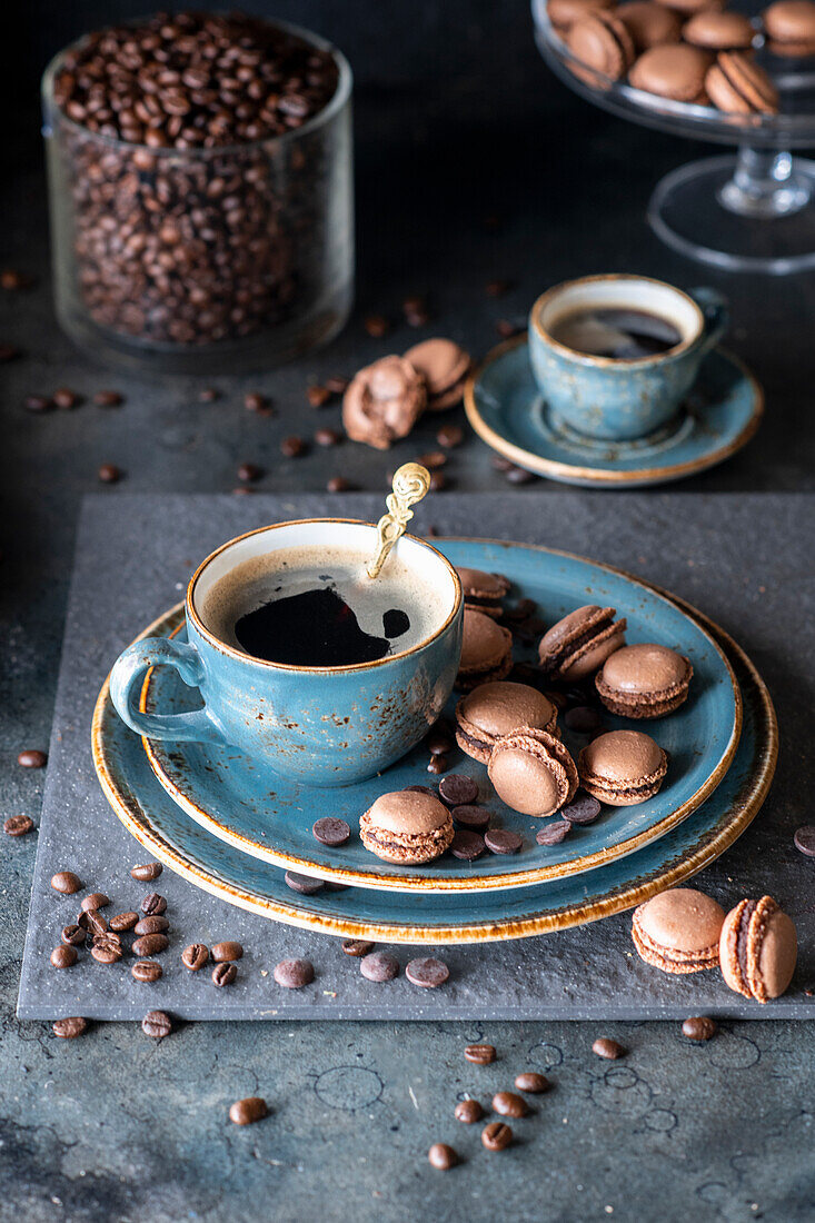 Schokoladen-Kaffee-Macarons