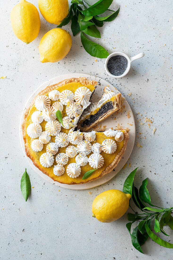 Lemon curd poppy seed cake