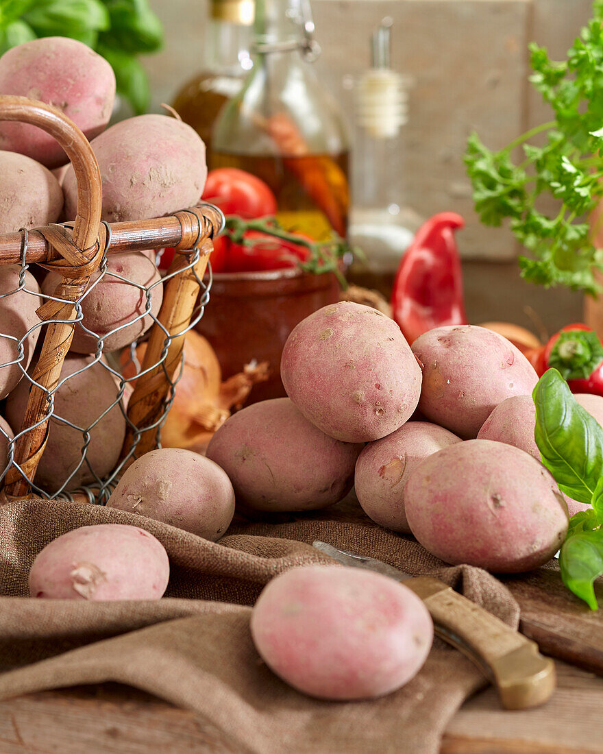 Kartoffeln der Sorte 'Caledonian Rose'