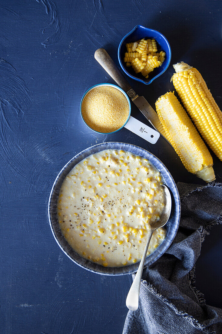 Corn soup with polenta