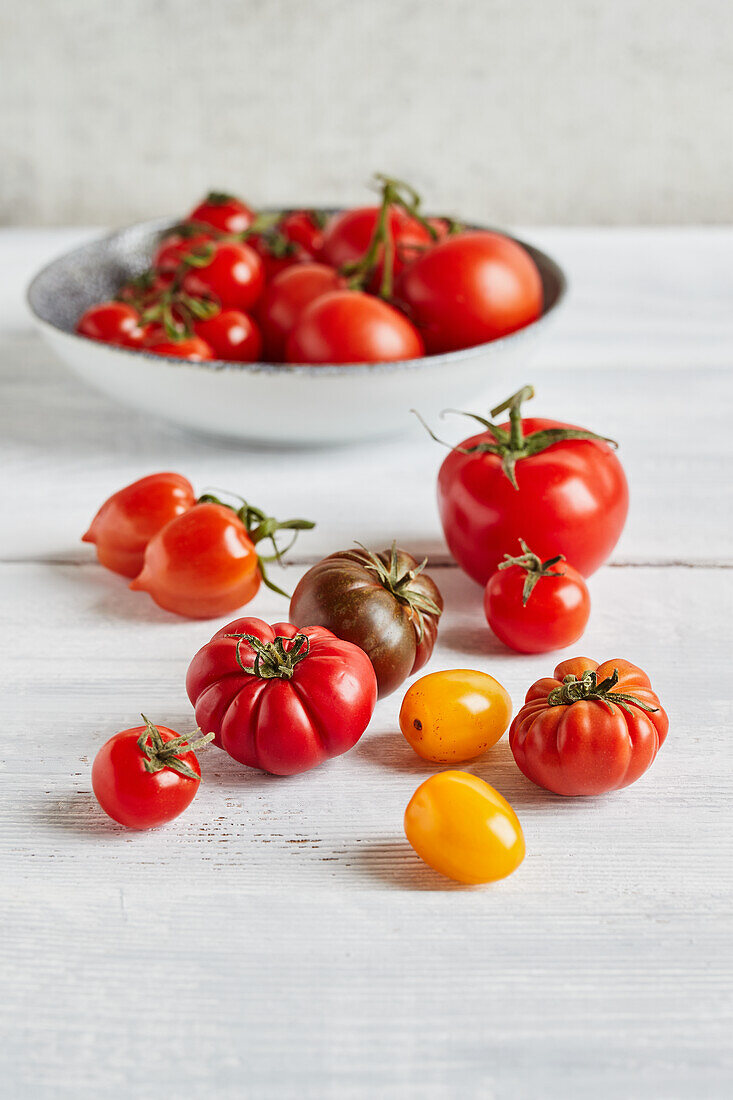 Colourful tomato soup