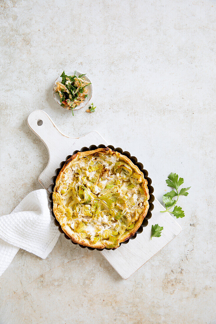 Lauchquiche mit Gremolata